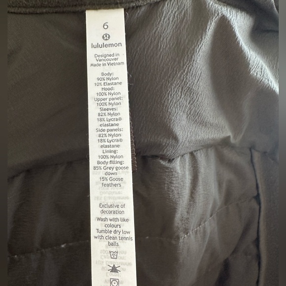 Lululemon athletica Down For It All Jacket Dark Olive Size 6 | Running Primaloft - Picture 17 of 17
